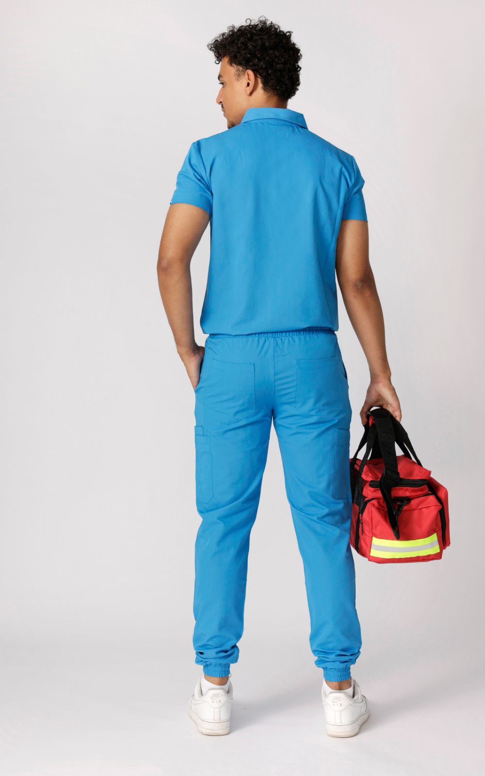 Nathan zorgbroek met 8 zakken en elastische waistband Deep-sea